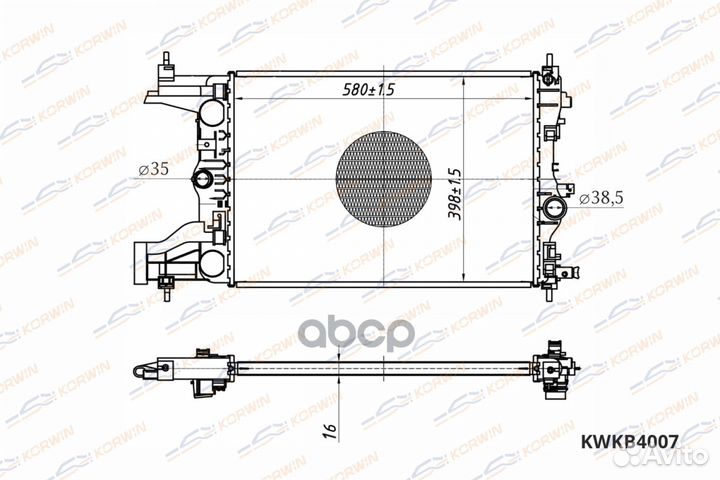 Радиатор охлаждения Opel Astra J 10/Chevrolet
