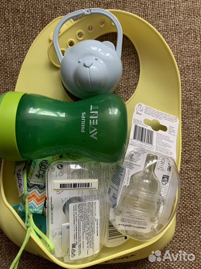 Пустышка, контейнер, бутылка непроливайка avent