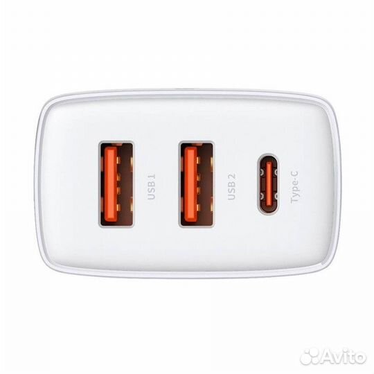 Сетевое зарядное устройство 2usb+type-c Baseus 30w