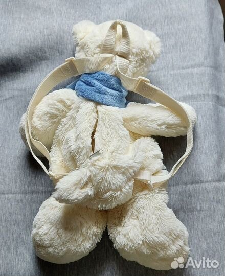 Рюкзак-игрушка Мишка, 40 см, белый, чистый