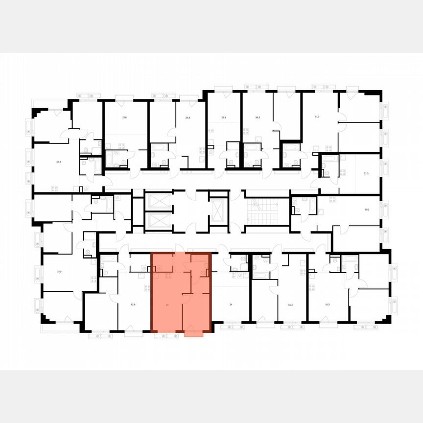 1-к. квартира, 41 м², 7/18 эт.