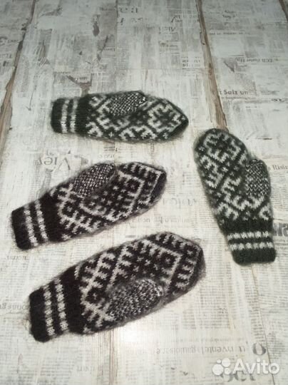 Варежки вязаные