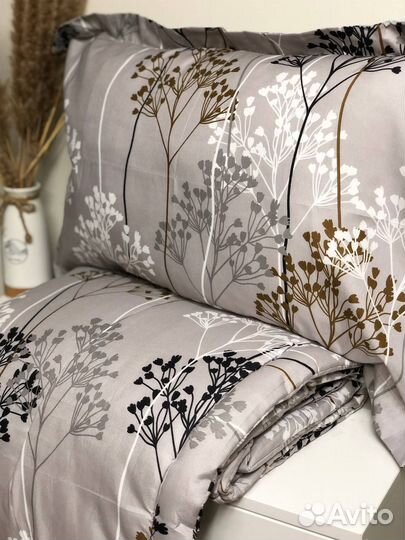 Постельное бельё с одеялом в евро размере