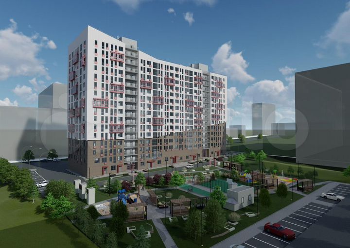 2-к. квартира, 61,1 м², 4/16 эт.