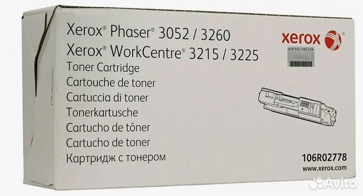 Картридж оригинал Xerox WorkCentre 3215 106R02778