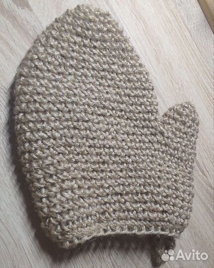 Мочалка варежка из джута