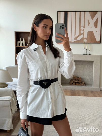 Рубашка Prada с сумочкой 3 цвета