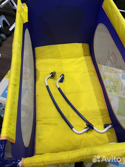 Детская кровать манеж складная с матрасом