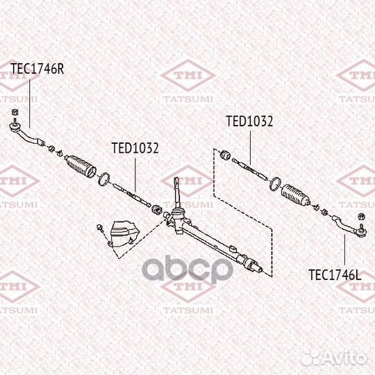 Наконечник рулевой тяги TEC1746L tatsumi