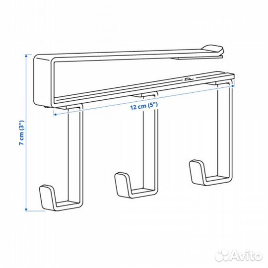 IKEA рейлинг на зажиме с крючками palyce