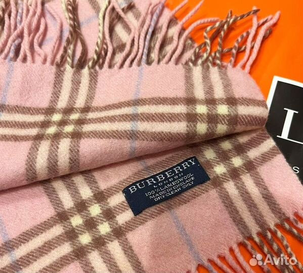 Шарф Burberry оригинал розовый кашемир