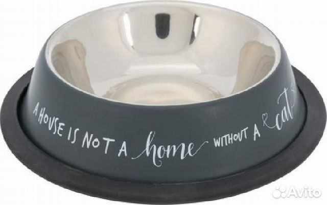 Trixie Миска из нержавеющей стали с резиновой кром