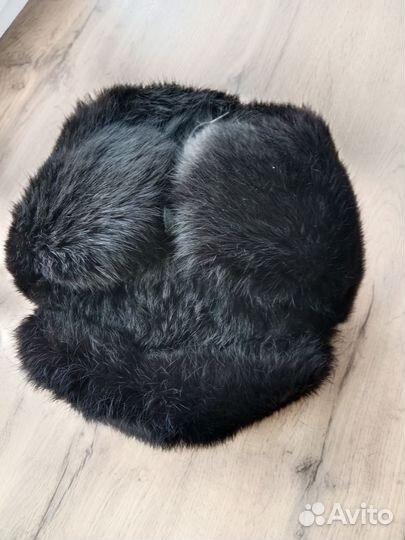 Мужская шапка ушанка из кролика