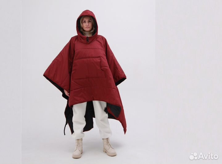 Пончо дождевик туристическое утепленное