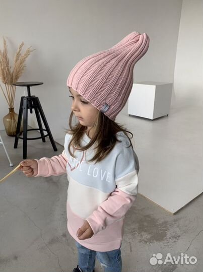 Шапка тыковка детская вязаная