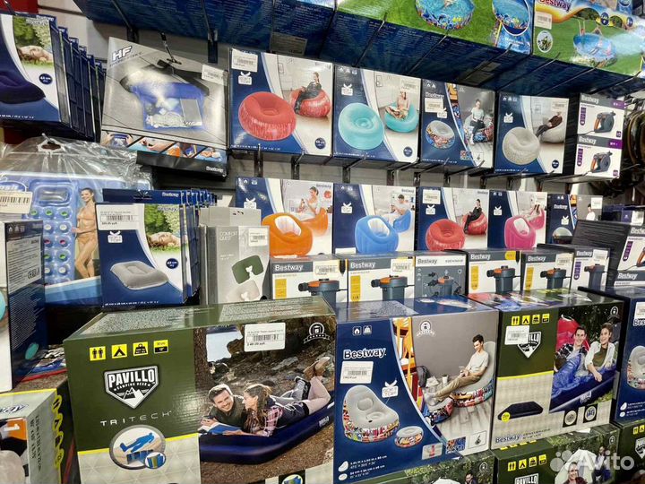 Надувной матрас 137х191х22см, до 150кг