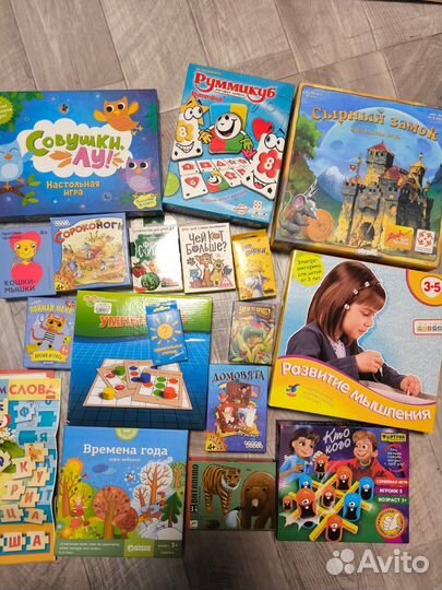 Детские настольные игры коллекции от 3, 4 и 6 лет