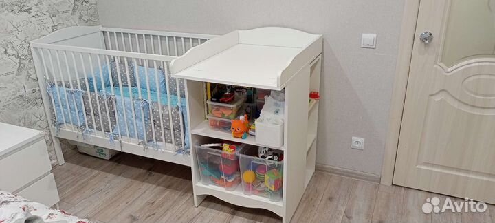 IKEA Смогера Кроватка и пеленальный стол
