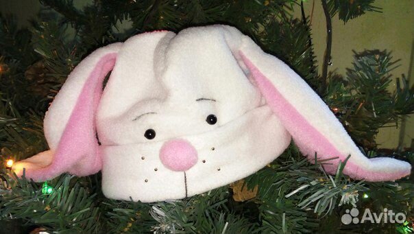 Новогодние карнавальные шапки зайчики, зверята