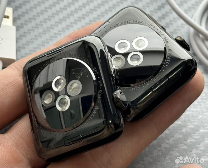 Apple watch черная сталь 2 42mm идеальные