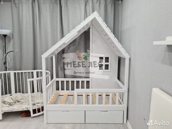 Кровать домик деревянная