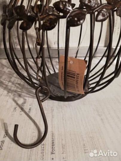 Декоративная клетка подвесная металлическая новая