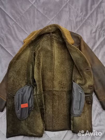 Дубленка мужская коричневая