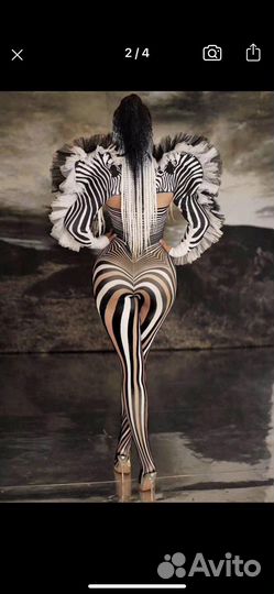 Костюм с принтом зебры