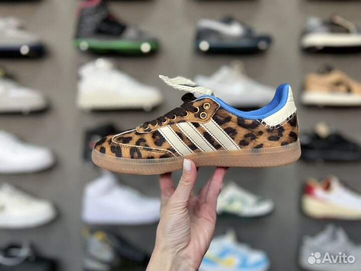 Кроссовки adidas wales bonner X samba pony leopard