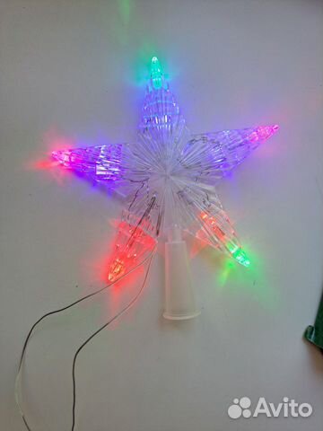 Светодиодная звезда на елку от батареек