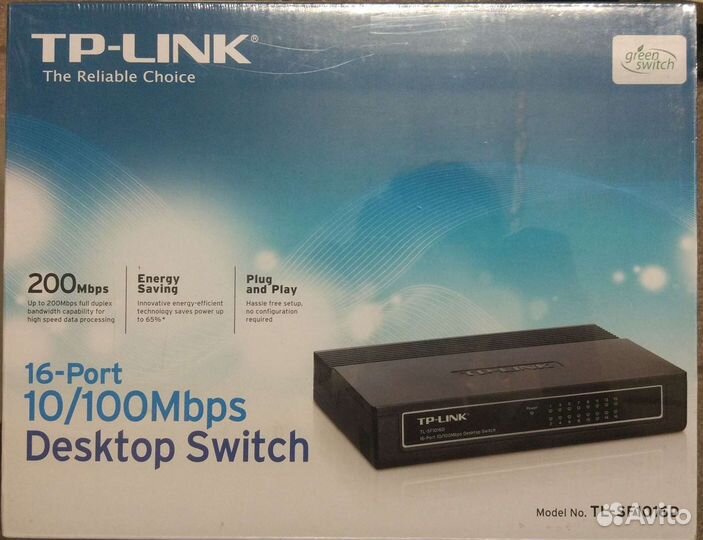 Коммутатор 16 портов TP-link TL-SF1016D