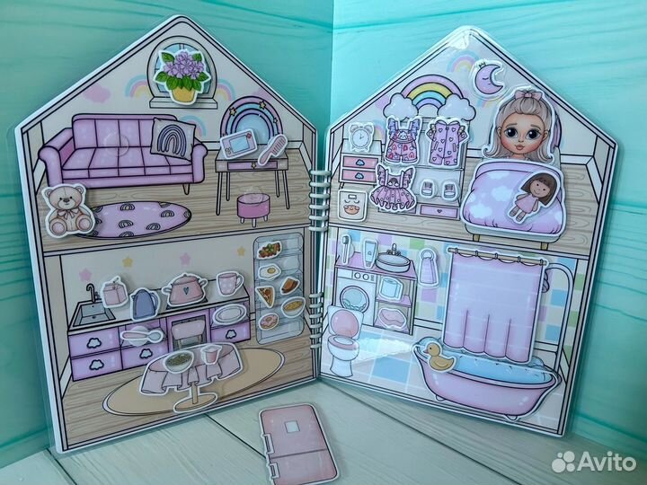 Домик моей малышки альбом на липучках для девочек
