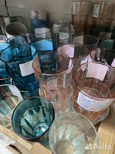 Стаканы IKEA бокалы прозрачные