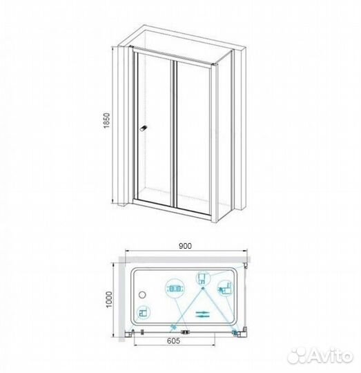 Душевой уголок RGW Classic CL-41-1 90x100