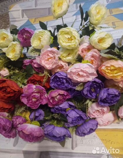 Букет пионов иск. декор