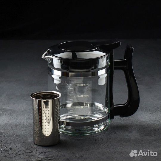 Чайник стеклянный заварочный 'Кессель', 1,2 л, с м