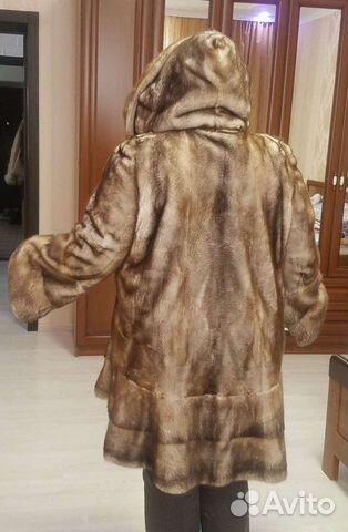 Шуба норковая с капюшоном