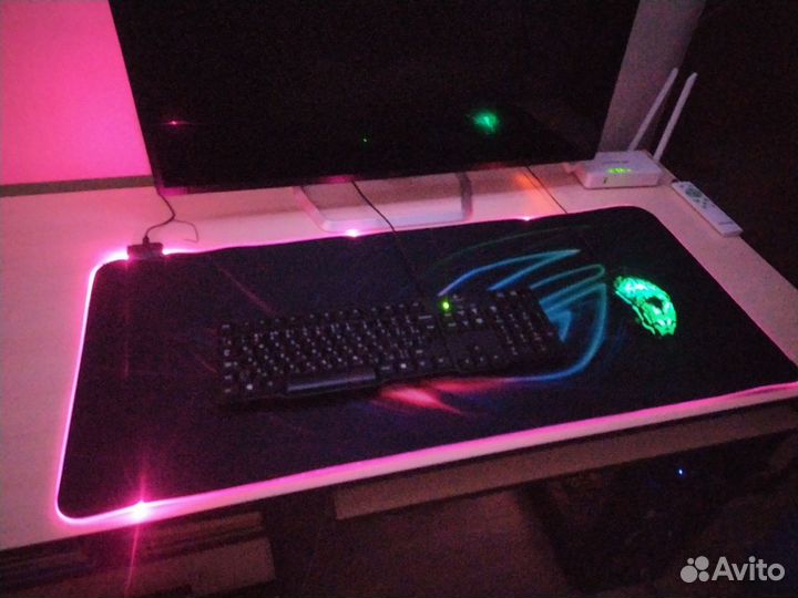 Большой игровой коврик с подсветкой