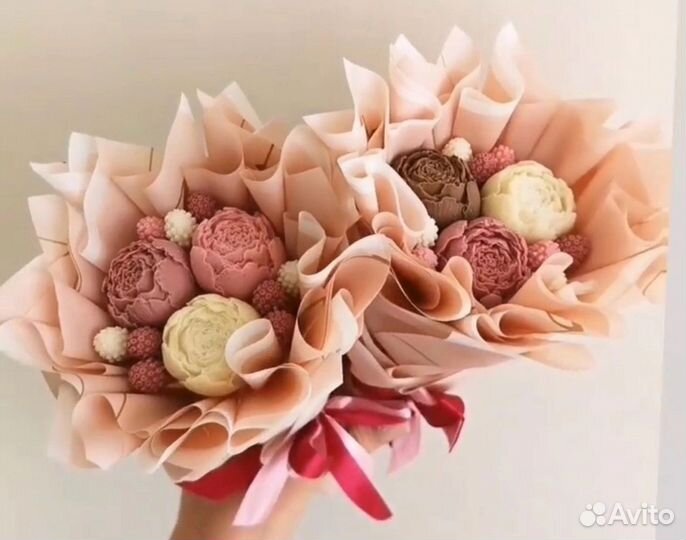 Мини букетики из шоколада на 14 февраля