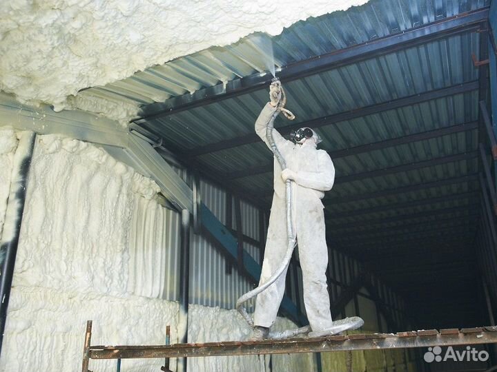 Утепление пенополиуретаном от 200 м²