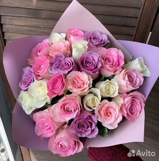 Живой букет цветов из роз