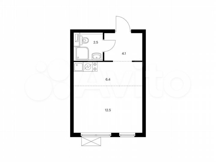 Квартира-студия, 25,5 м², 4/33 эт.