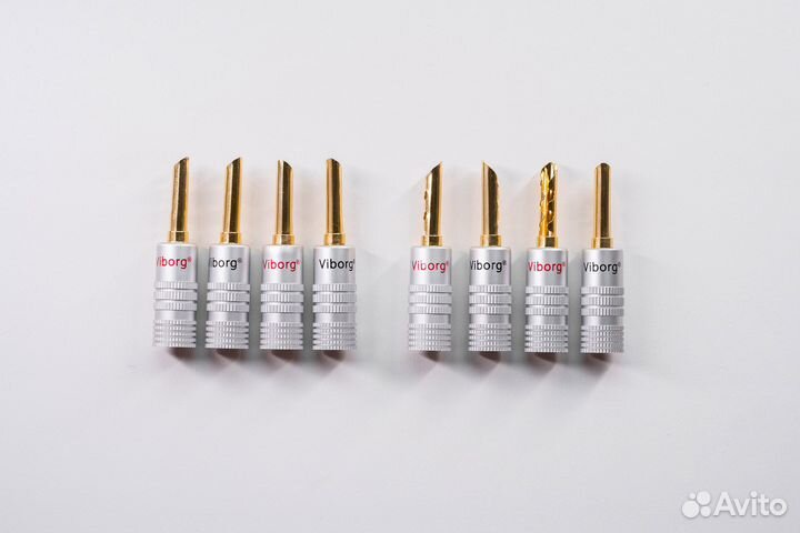 Разъёмы для акустического кабеля банан 8шт