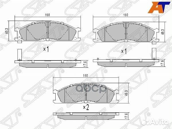 Колодки тормозные перед nissan navara D21/NP300
