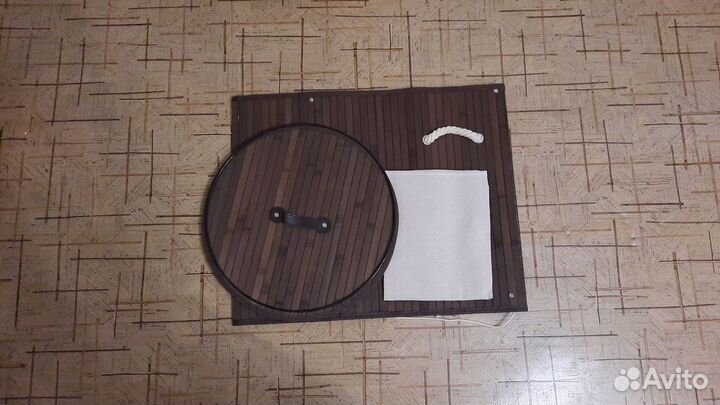 Корзина для белья Бамбуковая круглая