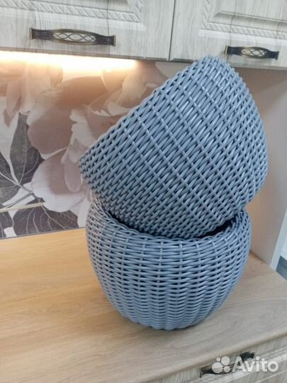 Кашпо из искусственного ротанга 20 и 18 л