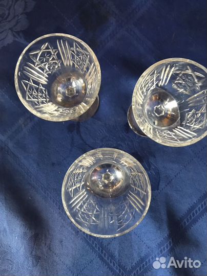 Фужеры, стопки гусь хрустальный СССР