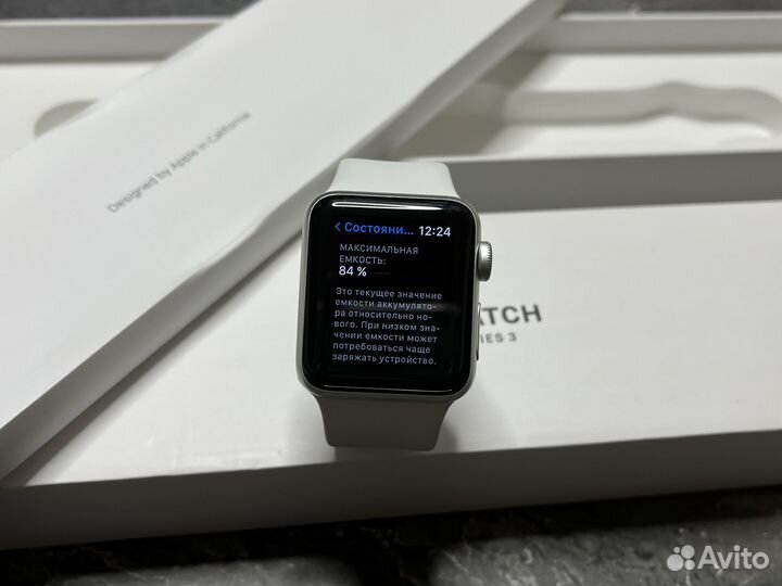 Часы Apple Watch 3 38 mm 84 акб