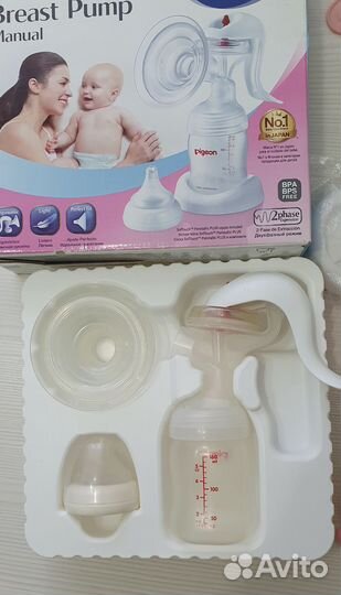 Молокоотсос ручной Pigeon, ниблер, соски avent