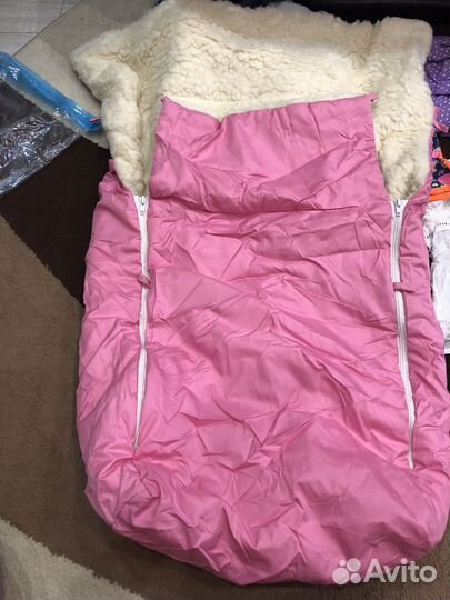 Зимний конверт в коляску на овчине